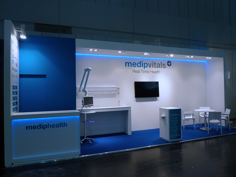 DESIGN AND CONSTRUCTION of a BOOTH for MEDIPHEALTH MEDICA DUSSELDORF ALEMANIA